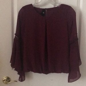 Burgundy blouse